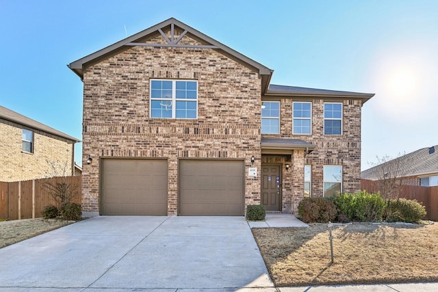 front of property featuring a garage