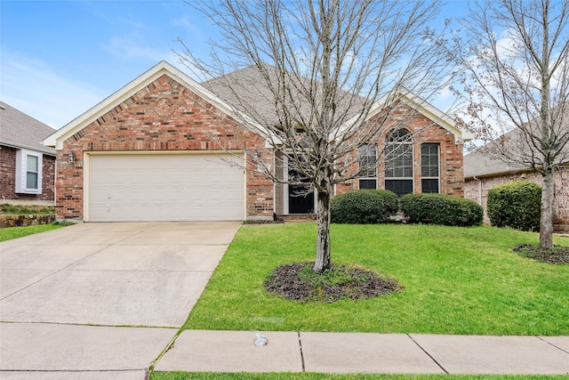 front of property featuring a garage and a front yard