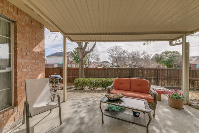 view of patio / terrace featuring a fenced backyard