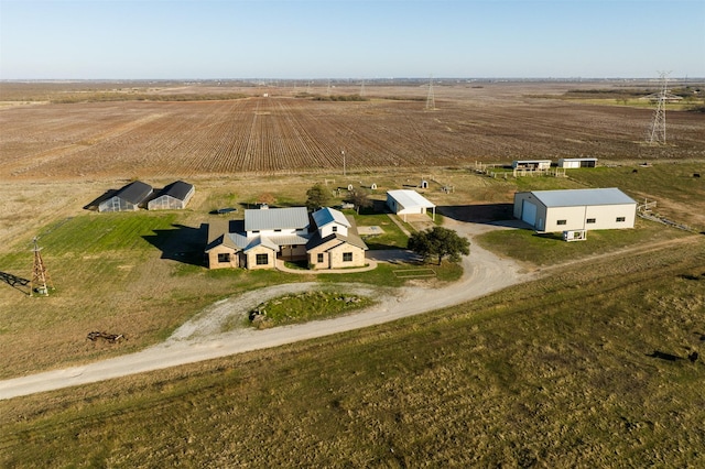 drone / aerial view featuring a rural view