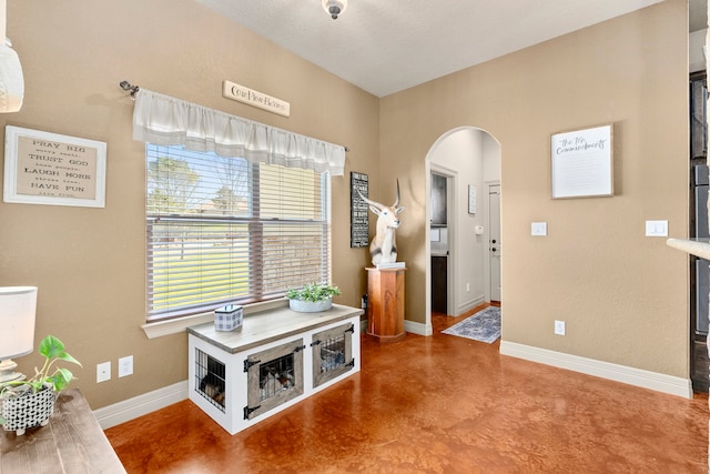 dining room featuring concrete floors