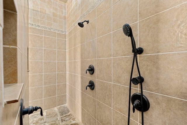 room details with tiled shower