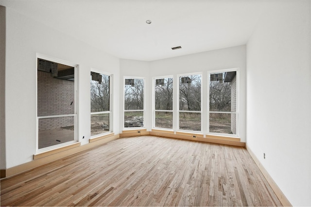 unfurnished sunroom with a healthy amount of sunlight