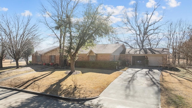 ranch-style home with a garage