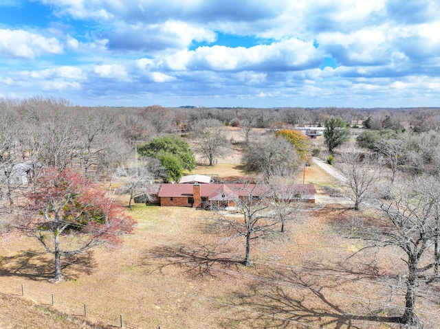 drone / aerial view featuring a rural view