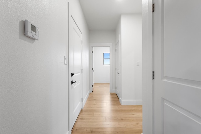 hallway featuring light hardwood / wood-style flooring