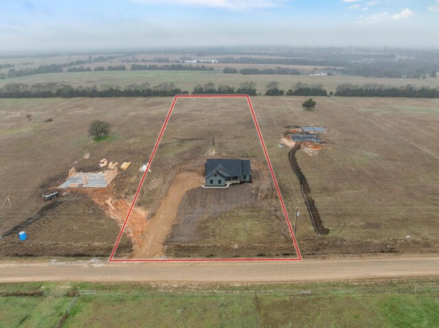 drone / aerial view featuring a rural view