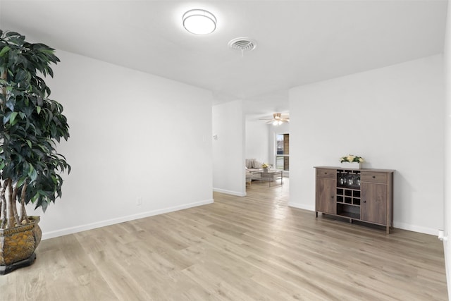 interior space featuring light hardwood / wood-style flooring