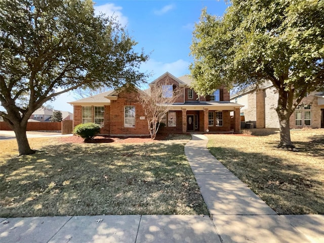 view of front of house with a front lawn