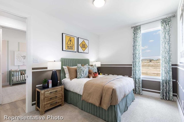 view of carpeted bedroom