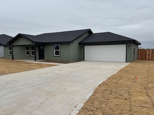 ranch-style house with a garage