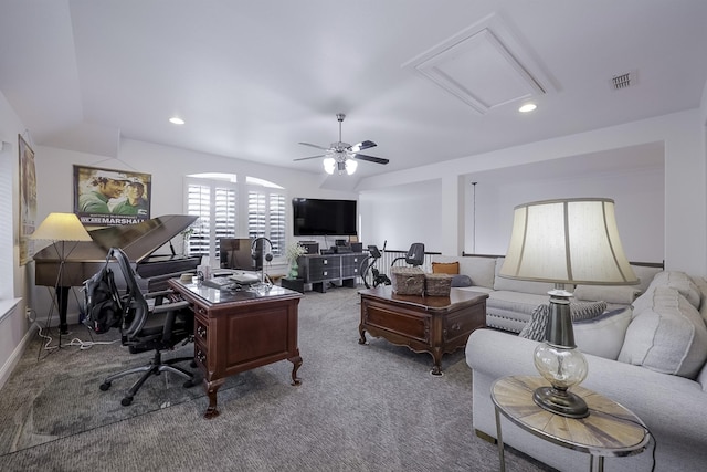 view of carpeted living room