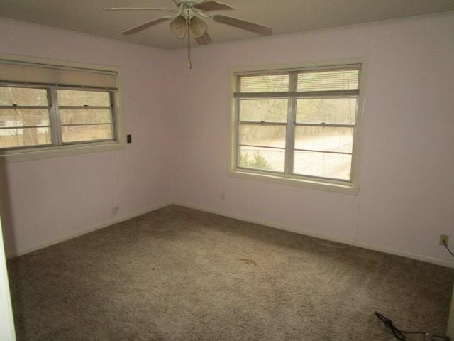 3359 Green Terrace Rd, Shreveport, LA 71118 - carpeted empty room with ceiling fan and a healthy amount of sunlight