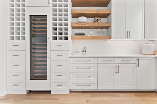 pantry with beverage cooler