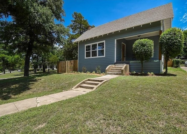 exterior space with a front yard