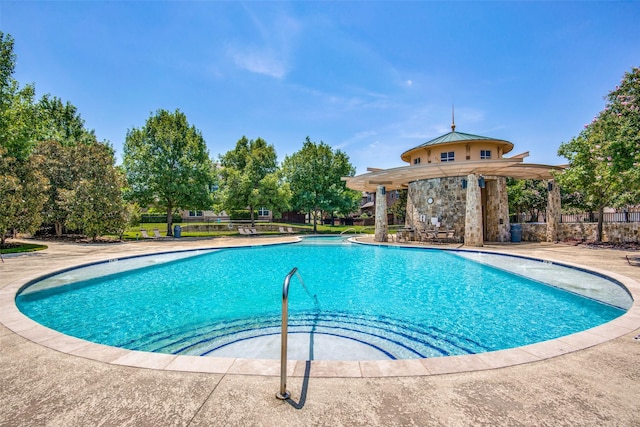 view of pool with a patio