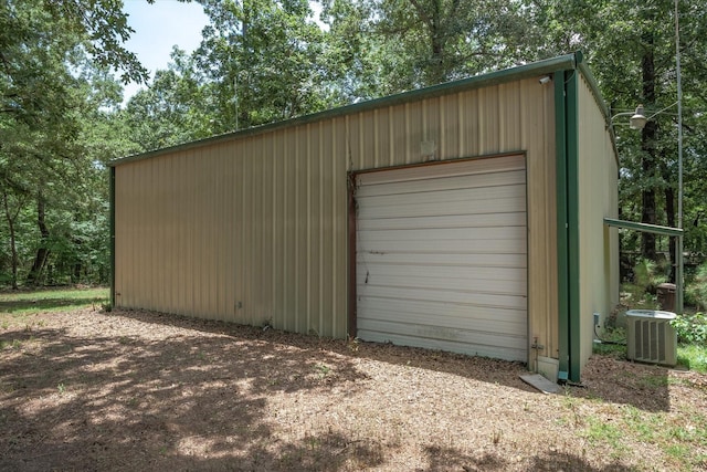 garage with central AC