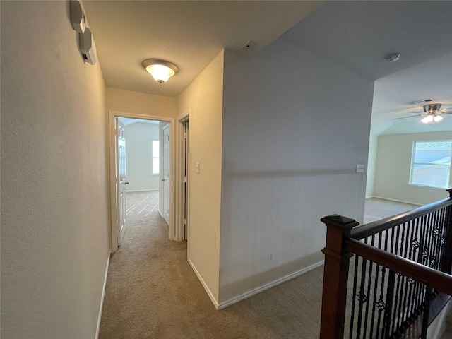 hallway featuring carpet