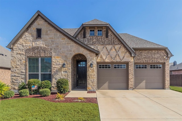 view of front of property featuring a front yard