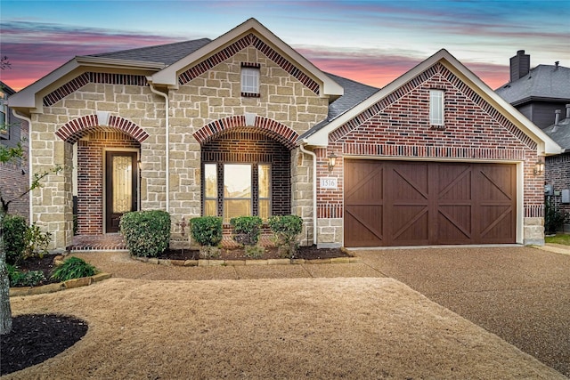 front facade featuring a garage