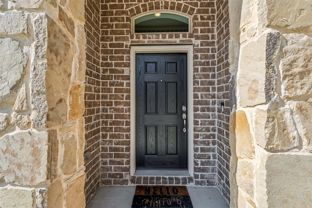 view of exterior entry