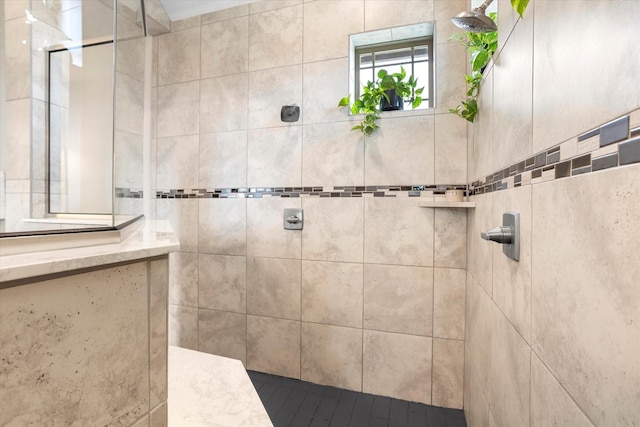 full bathroom with walk in shower