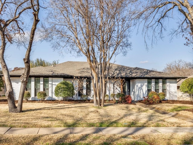 ranch-style house with a front yard