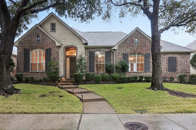 view of front of house featuring a front yard