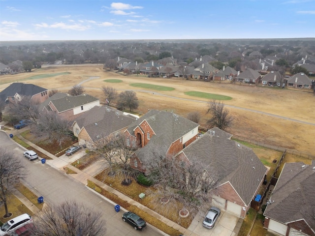 aerial view with a residential view