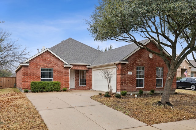 view of front facade with a garage