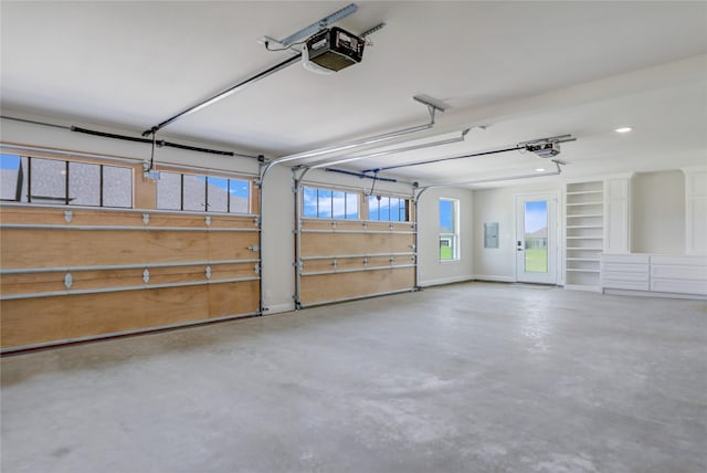 121 Ford Ct, Weston, TX 75009 - garage with electric panel and a garage door opener