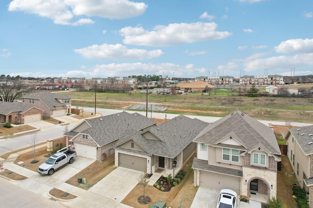 drone / aerial view with a residential view