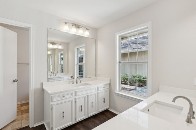 bathroom with vanity