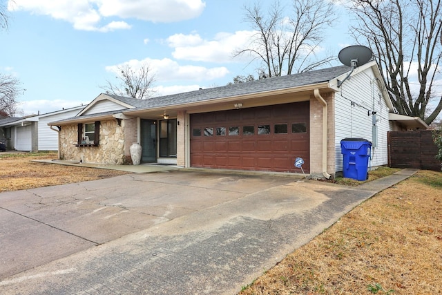 ranch-style house with a garage