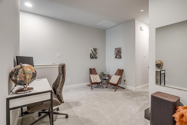 view of carpeted office