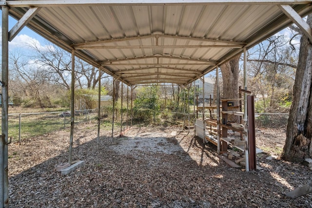 view of yard featuring a carport