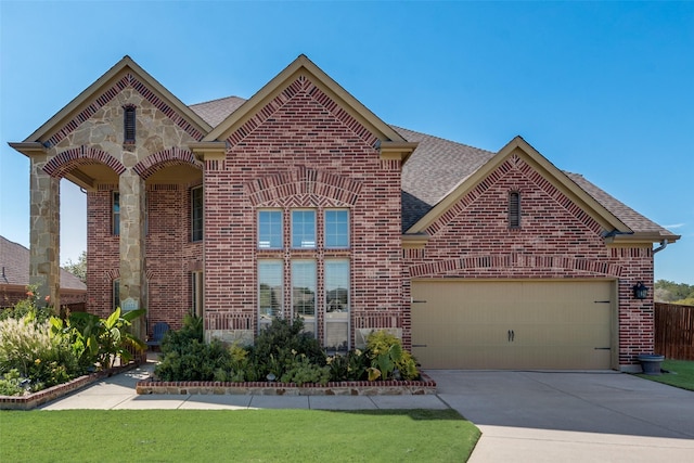 view of property with a garage