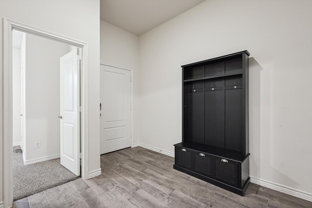 mudroom featuring wood-type flooring