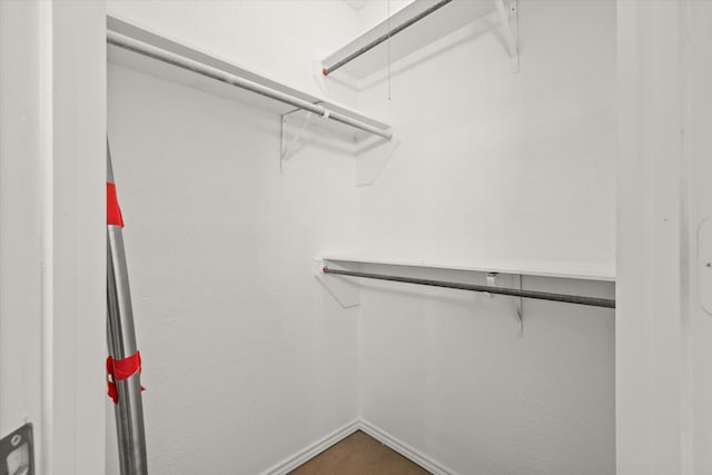 walk in closet with attic access