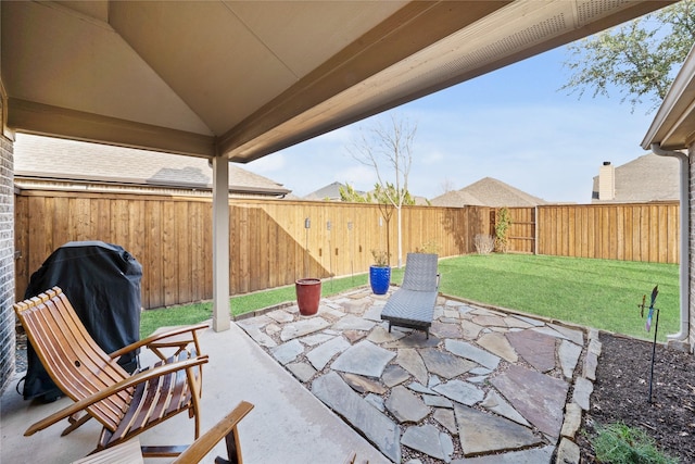 view of patio / terrace featuring grilling area