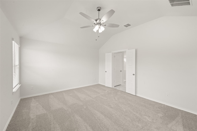400 Basalt Dr, Azle, TX 76020 - unfurnished bedroom with vaulted ceiling, carpet flooring, multiple windows, a ceiling fan, and baseboards