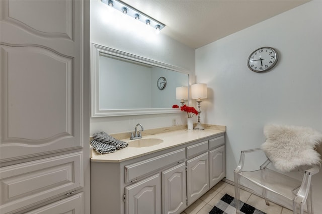 bathroom featuring vanity and tile patterned floors