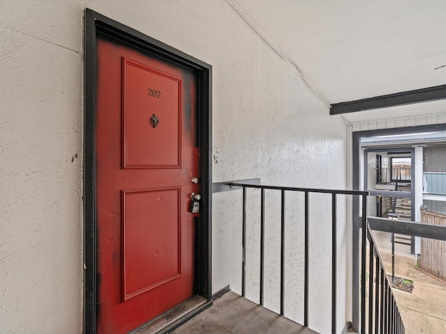 view of doorway to property