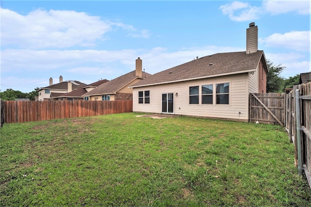 4216 Bridgestone Dr, Fort Worth, TX 76123 - rear view of house featuring a chimney and a patio