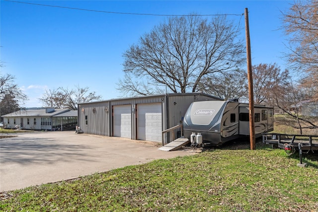 exterior space with a yard