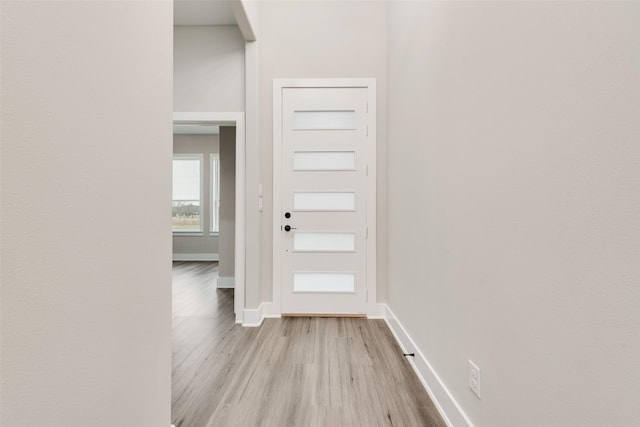 entrance foyer featuring light hardwood / wood-style flooring