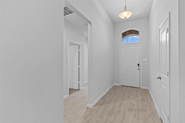 foyer featuring light hardwood / wood-style floors