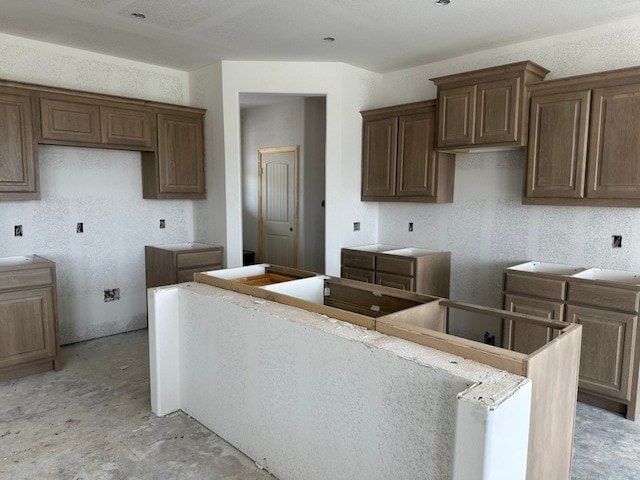 kitchen with a kitchen island