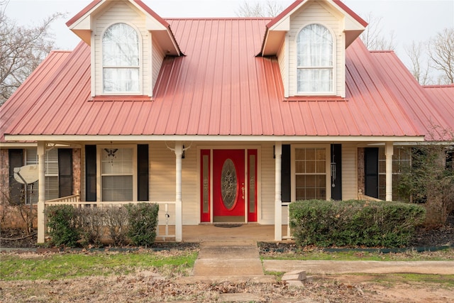 view of front facade with a porch