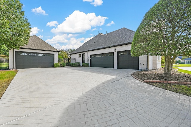 view of property exterior featuring a garage